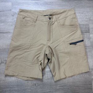 The North Face Retrac Tech Shorts Mens 34 Beige Nylon Stretch Lightweight Hiking